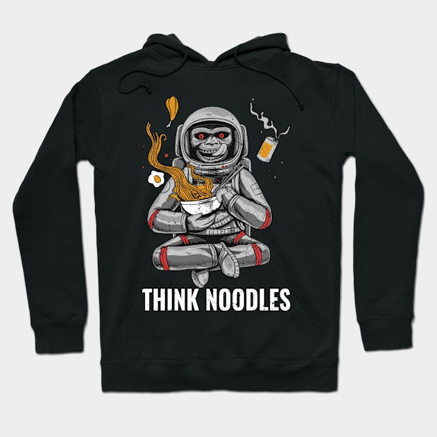 THINK NOODLES - Ape Astronaut Hoodie by PorcupineTees